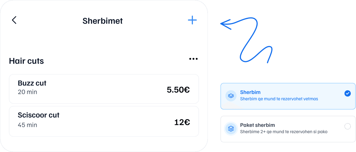 Services card - Timero